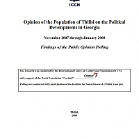 Opinion of the Population of Tbilisi on the Political Developments (2007-2008) in Georgia
