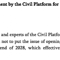 Statement by the Civil Platform for Peace