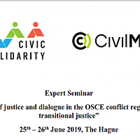 The Seminar “Re-establishment of Justice and Dialogue in the OSCE Conflict Regions – Two Angles of Transitional Justice” held in the Hague